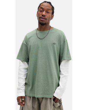 iets frans... Green Waffle Sleeve Double Layer T-shirt
