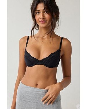 Out From Under Jazz Club Lace Trim Push-Up Bra - Black