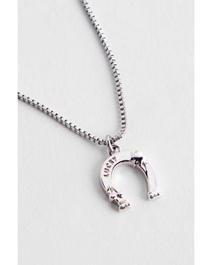 Urban Outfitters Lucky Eleven Uo Exclusive Good Luck Necklace - White