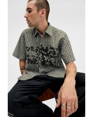 Jaded London Uo Exclusive Green Typo Shirt - Grey