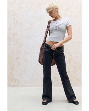 BDG Miko Stripe Low Rise Skinny Bootcut Jeans - Blue