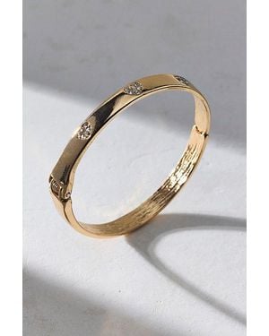Urban Outfitters Pricilla Rhinestone Heart Bangle Bracelet - Grey