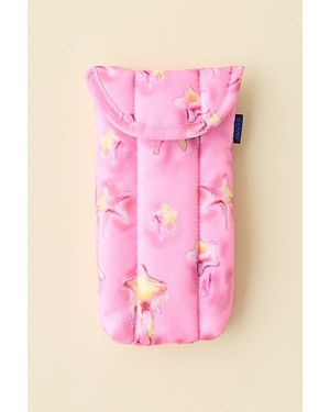 BAGGU Puffy Printed Glasses Sleeve - Pink