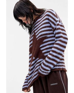 Daisy Street Star Intarsia Knit Jumper Xs At Urban Outfitters - Multicolour