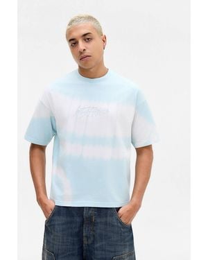 iets frans... Blue Tie-dye Surf T-shirt - White