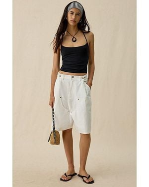 BDG Schools Out Mid-Rise Baggy Carpenter Jorts - Natural