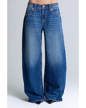 Miss Me Landon Baggy Wide Leg Jeans - Blue