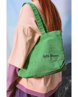 iets frans... Mini Canvas Tote Bag - Green