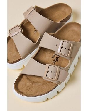 Birkenstock Papillio Arizona Chunky Suede Sandals - Natural