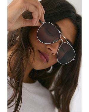 Urban Outfitters Uo Essential Metal Aviator Sunglasses - Brown