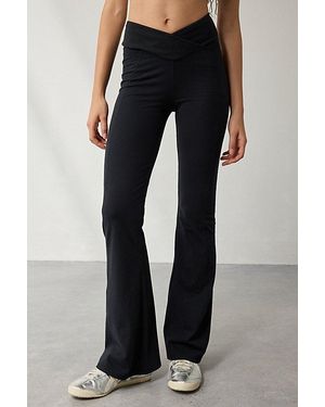 Out From Under Sculpt High Rise Crossover Flare Legging Pant - Blue