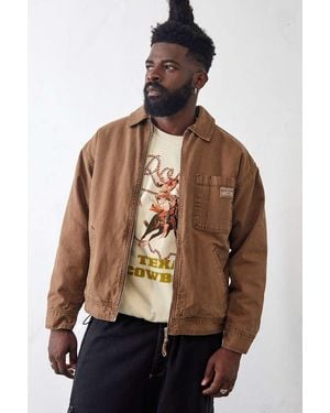 BDG Brown Zip-through Worker Jacket