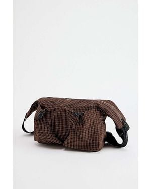 Ayker Brown Check Sling Crossbody Bag