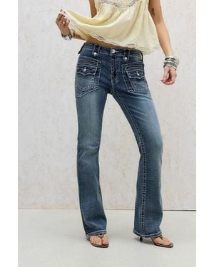 TRUE RELIGION Becca Retro Pocket Bootcut Jeans - Blue