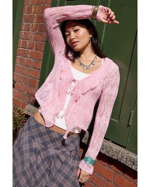 Kimchi Blue Waterfall Cardigan - Pink