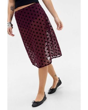 Motel Evani Spot Skirt - Red