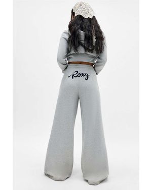 Roxy Uo Exclusive Wide Leg Fleece Joggers - White