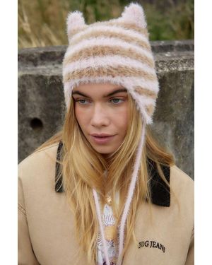Urban Outfitters Uo Micro Ears Knit Beanie - White