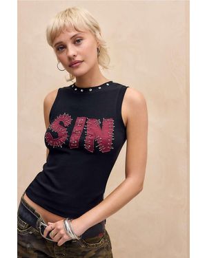 Minga Sin Patch Pin Top - Blue