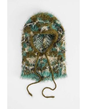 Urban Outfitters Uo Camo Fluffy Hood - Green