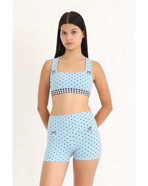 Strawberry Western Yuki 3" Bike Short - Blue