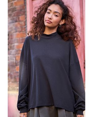 BDG Boxy Long Sleeve Tee - Blue