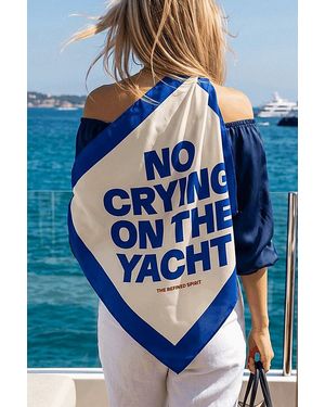 The Refined Spirit No Crying On The Yacht Scarf - Blue