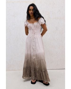 Kimchi Blue Samira Ombre Button Maxi Dress - Pink