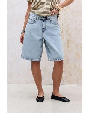 Motel Light Blue 80's Skater Shorts