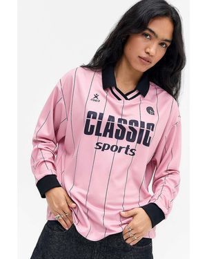 Urban Outfitters Uo Classic Sport Long Sleeve Football T-shirt - Pink