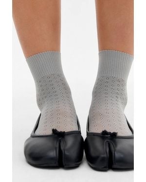 Out From Under Tabi Semi-sheer Socks - Black