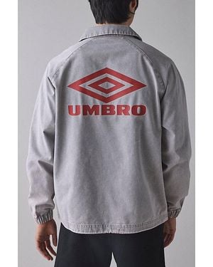 Umbro Washed Cotton Drill Shirt Jacket Top - Grey