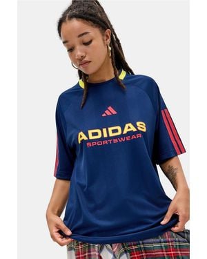 adidas Navy Collegiate Tiro Jersey T-shirt - Blue