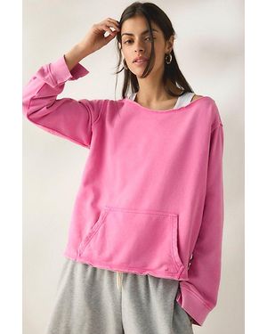 Out From Under Spring Breaker Slouch Off-The-Shoulder Pullover Top - Pink