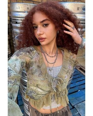 Kimchi Blue Selena Chiffon Blouse - Green