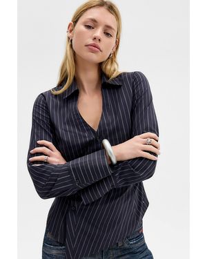 Silence + Noise Silence + Noise Leila Asymmetric Shirt - Blue