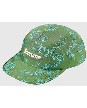 Supreme Floral Jacquard Camp Cap - Green