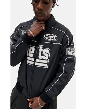 iets frans... Motorcross Zip-through Track Jacket - Black