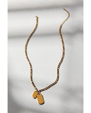 Urban Outfitters Double Tag Pendant Waterproof Necklace - White