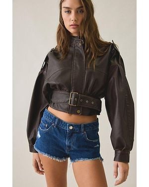 BDG Georgie Denim Cutoff Shorts - Blue