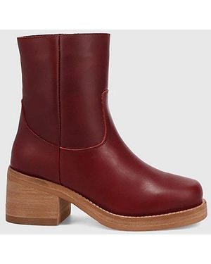 Dingo Roxy Leather Bootie - Red