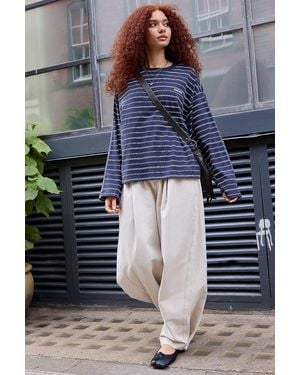Urban Outfitters Bdg Luca Stripe Long Sleeve T-shirt - Blue