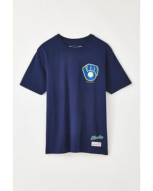 Mitchell & Ness Mlb Vintage Team Logo Graphic Tee - Blue