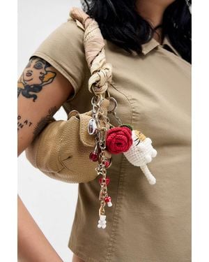 Urban Outfitters Multi-charm Keyring - Brown