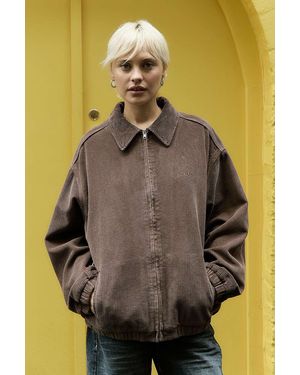 BDG Harrington Unwadded Corduroy Jacket - Brown