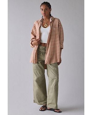 Vintage & ReMADE by UO Remade By Uo Overdyed Oversized Flannel Shirt - Multicolor