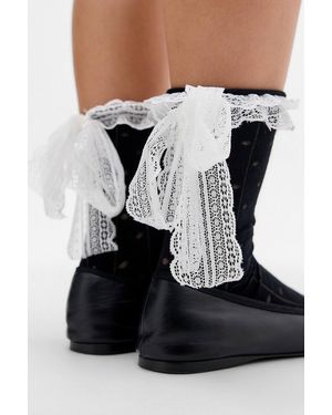 Out From Under Bow Socks - Black