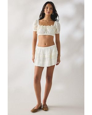 Kimchi Blue Dreamy Days Lace Skirt 2-Piece Set - White