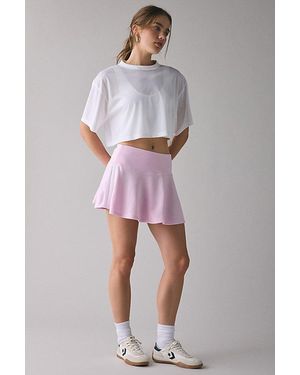 adidas 3-Stripe Athletic Mini Skirt - Pink