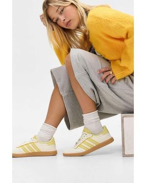 adidas Yellow Breaknet Sleek Trainers - White